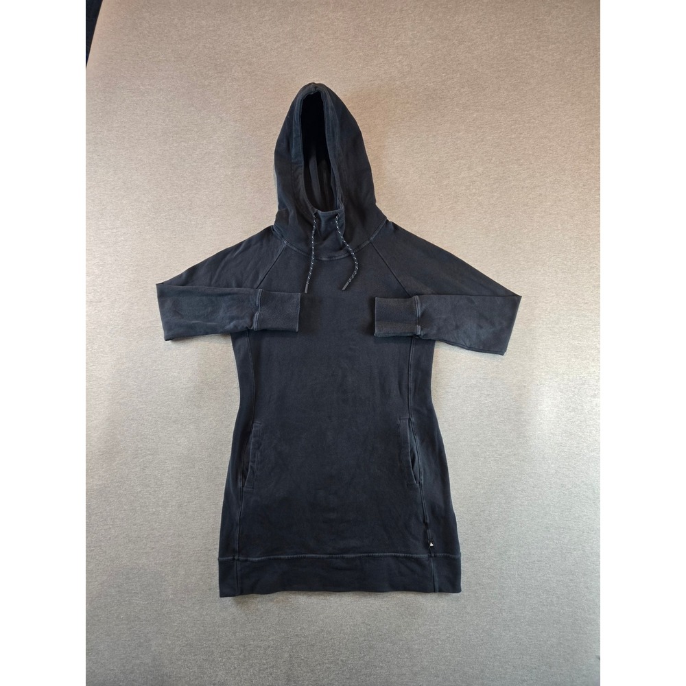 American Giant Hoodie Dress Womens Medium Black Long Sleeve Pullover Made in USA